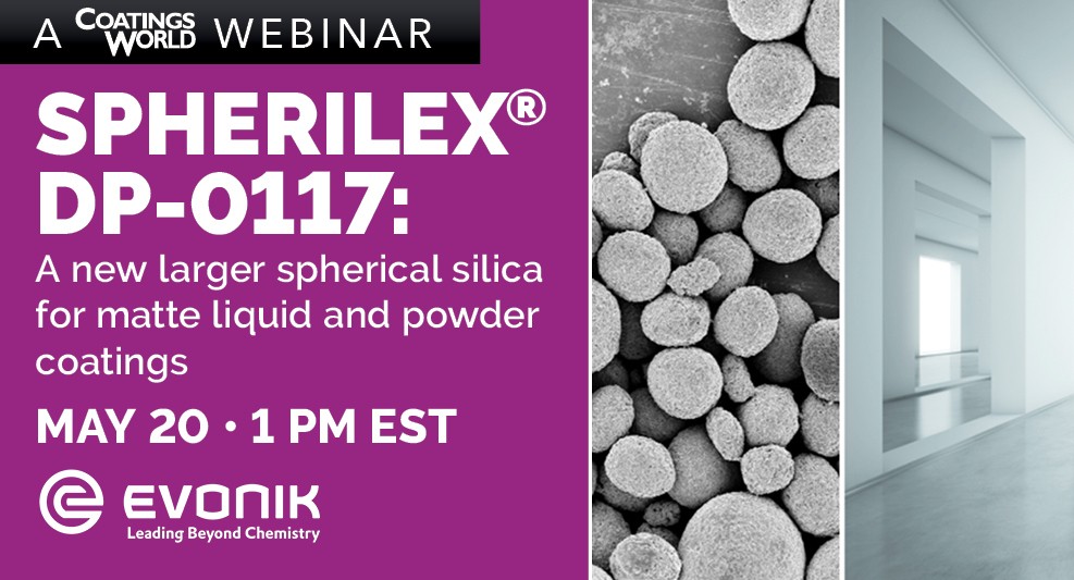 SPHERILEX&reg;DP-0117: A new larger spherical silica for matte liquid and powder coatings